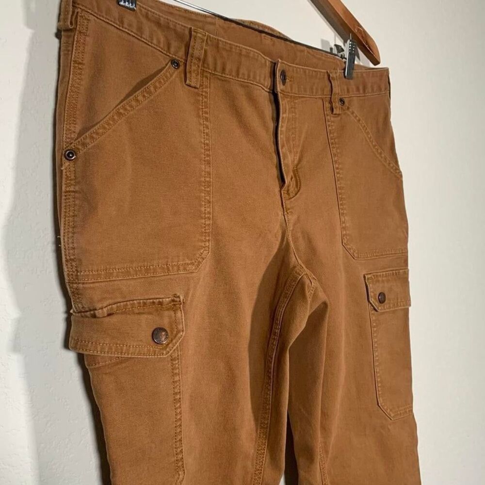 Duluth Trading Company Women's Tan Brown Hiking Work Carpenter Pants Size 14x29 - Picture 5 of 8
